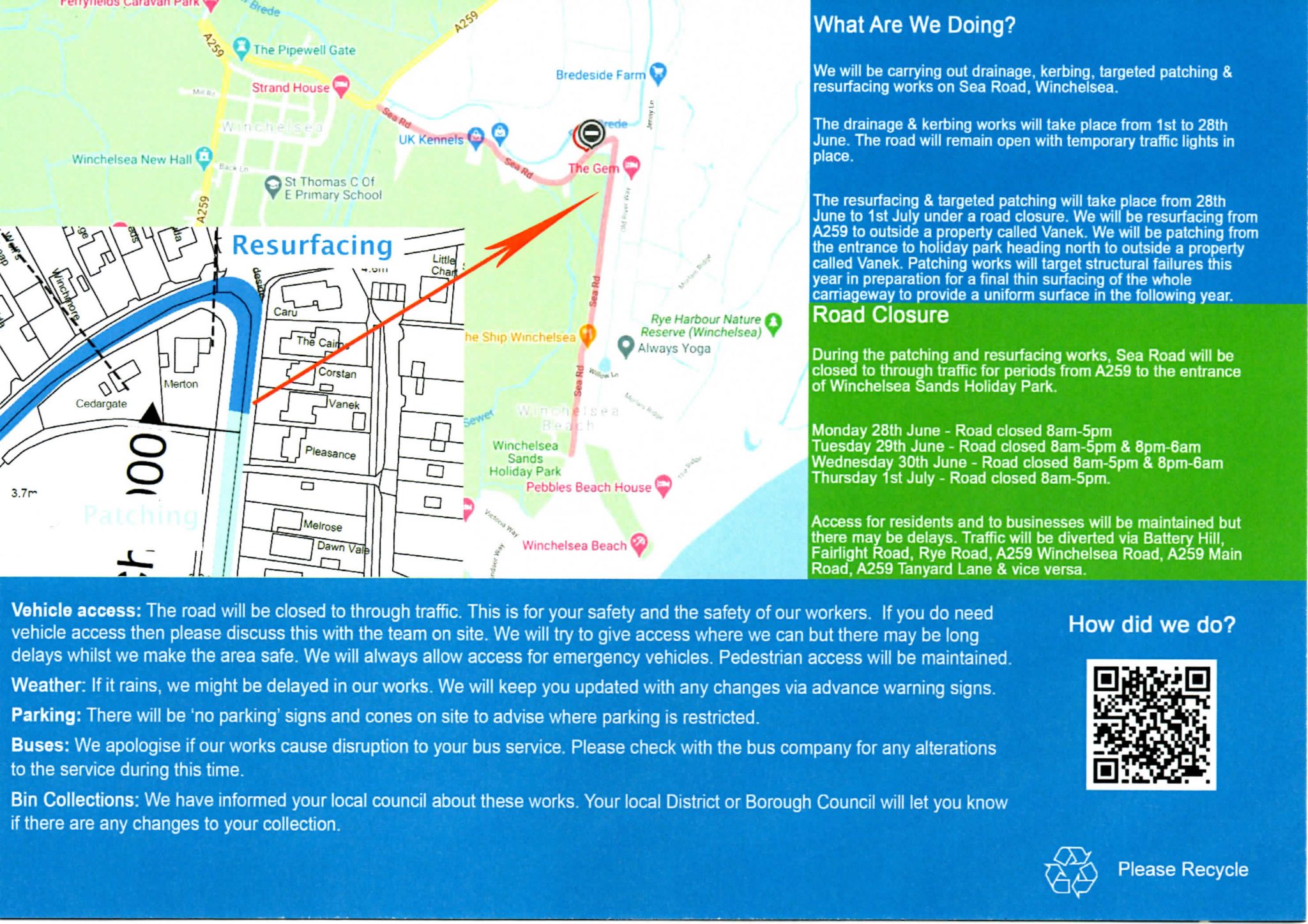 Road Closure Winchelsea Beach